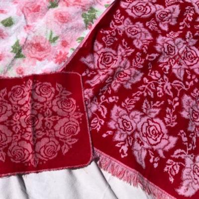 Retro Vintage Towel Lot pink & red