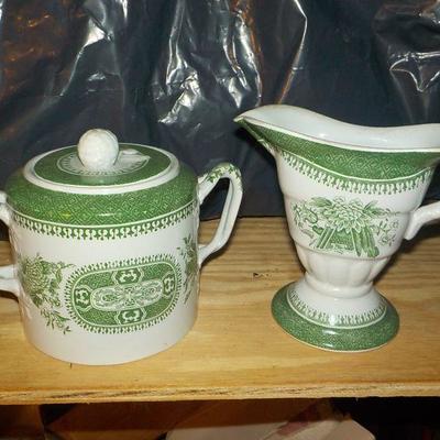 Copeland " Spodes Fitzhugh" , "Fine Stone". Milk and Creamer.