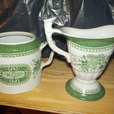 Copeland " Spodes Fitzhugh" , "Fine Stone". Milk and Creamer.