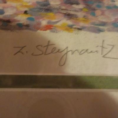 Famous Jewish Artist "Zamy Steynovitz" Seriolithograph in color.