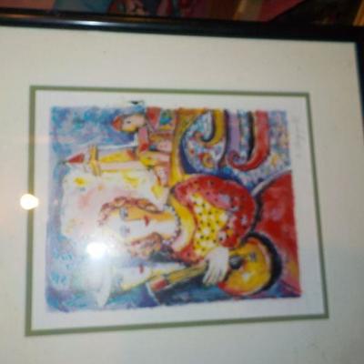 Famous Jewish Artist "Zamy Steynovitz" Seriolithograph in color.