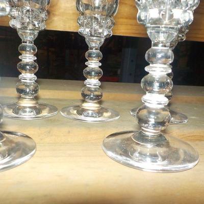 6 - Stunning Rock Crystal Cordial Glasses.