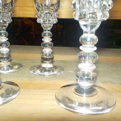 6 - Stunning Rock Crystal Cordial Glasses.