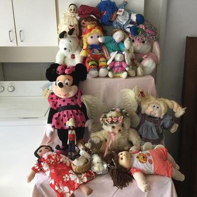 G-104  large Doll and stuffed animal lot