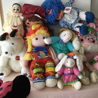 G-104  large Doll and stuffed animal lot