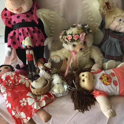 G-104  large Doll and stuffed animal lot