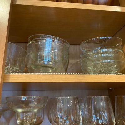 Set of glasses and bowls