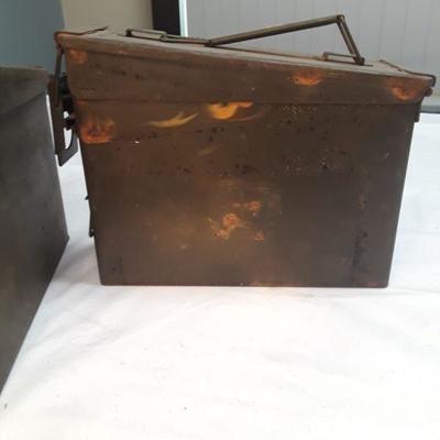 Pair of Metal Ammo Boxes