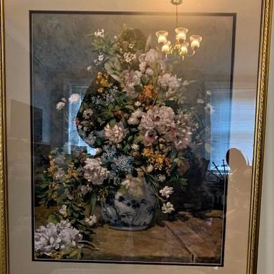 Renoir's Framed Flowers $125.00