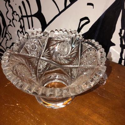 Lead crystal light sconce