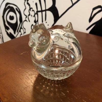 Crystal chicken trinket box