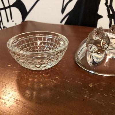 Crystal chicken trinket box