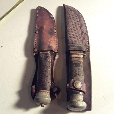 Two hunting/fishing knives