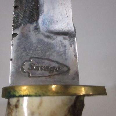Lot 68 - Savage Hunting Knife With Antler Handle
