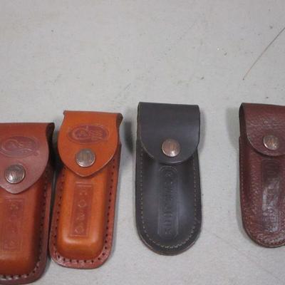 Lot 69 - Case XX Hobo - Russ Lock - Copperlock Folding Knife Sheaths 