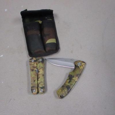 Lot 76 - Appalachian Trail Stainless Steel Camouflage Knife & Multi Tool