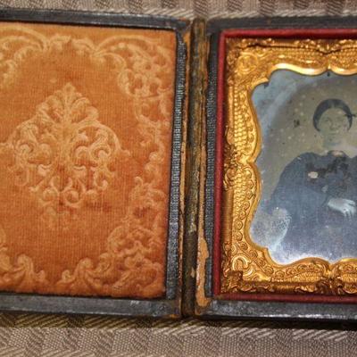 Set of 3 Tintype Photos of Couple in Cases