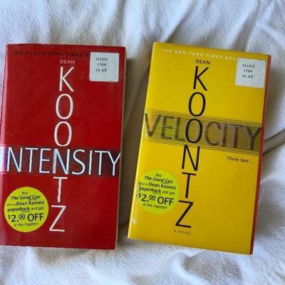 Summer Reads! Dean Koontz paperback books (2) INTENSITY & VELOCITY 