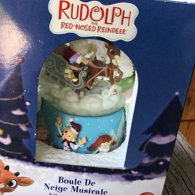 Rudolph the Reindeer Snow Globe made by Enesco