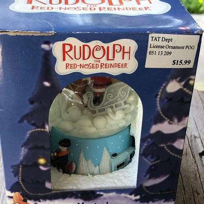 Rudolph the Reindeer Snow Globe made by Enesco