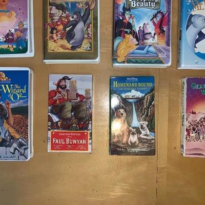 Assortment of 11 VHS Tapes Walt Disney