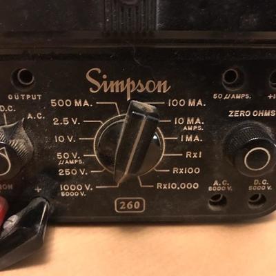 Simpson Volt Milliammeter 260 Series