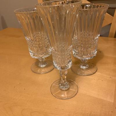3 Beautiful Crystal Glasses