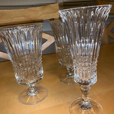 3 Beautiful Crystal Glasses
