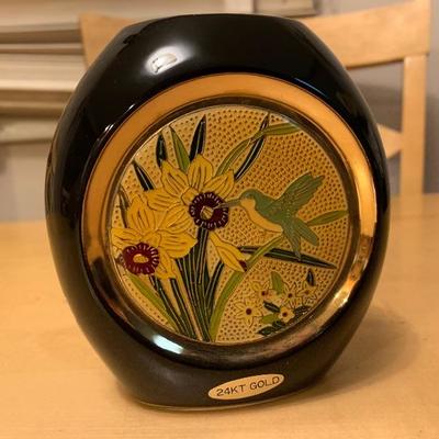Japanese Vase With 24 Karat Gold