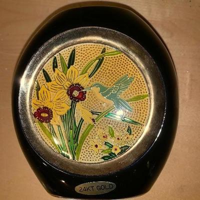 Japanese Vase With 24 Karat Gold