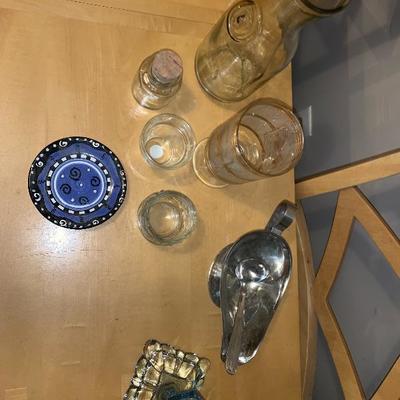 Assortment Of Etched Glassware