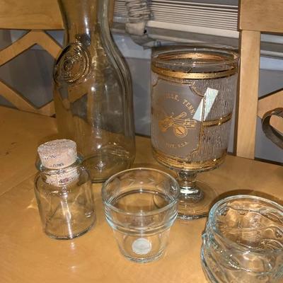 Assortment Of Etched Glassware
