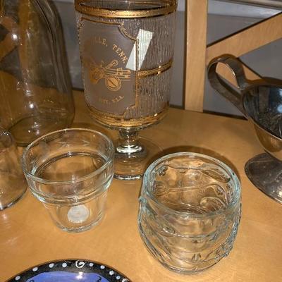 Assortment Of Etched Glassware