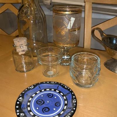 Assortment Of Etched Glassware
