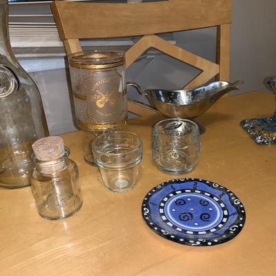 Assortment Of Etched Glassware
