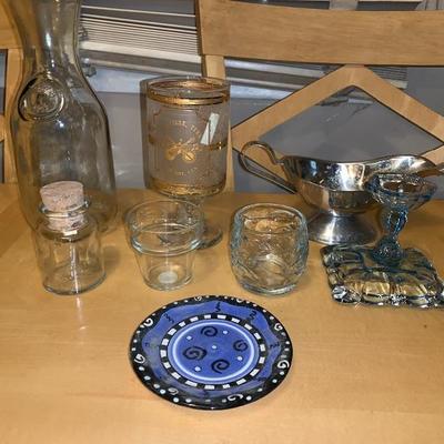 Assortment Of Etched Glassware