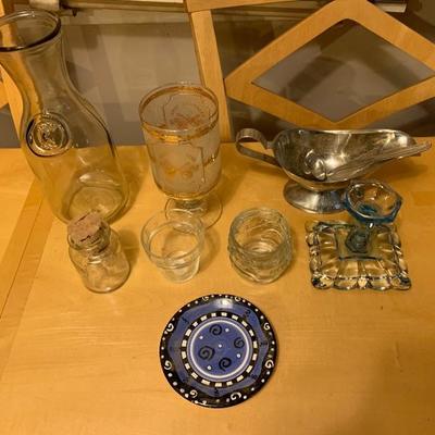 Assortment Of Etched Glassware