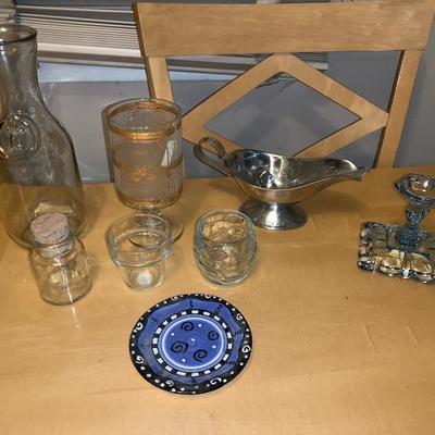 Assortment Of Etched Glassware