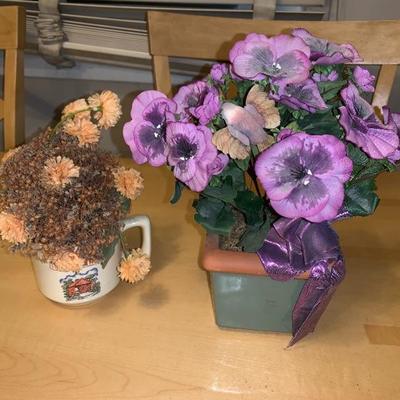 Two Dried Flower Vases
