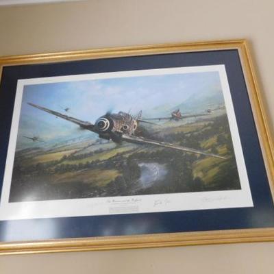 Print of WWII German Ace Pilot Gunther Rall 'The Warrior and the Wolfpack' by  John D. Shaw Includes Biography