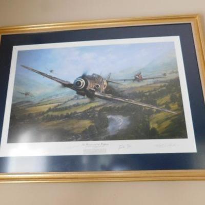 Print of WWII German Ace Pilot Gunther Rall 'The Warrior and the Wolfpack' by  John D. Shaw Includes Biography