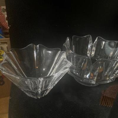 Vintage Min Century Modern Crystal Bowls
