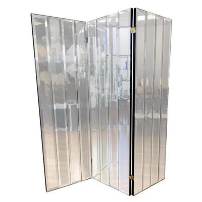 Old Hollywood Mirrored Room Divider- Herendon