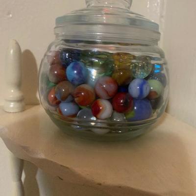 Jar of Vintage Marbles