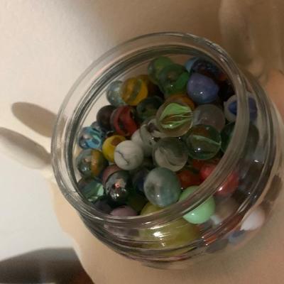 Jar of Vintage Marbles