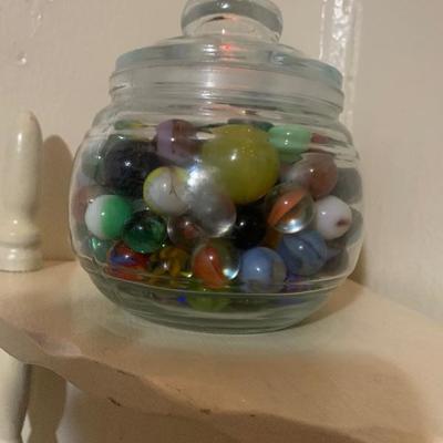 Jar of Vintage Marbles
