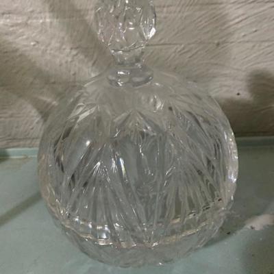 Cut Crystal Lidded Candy Bon bon dish