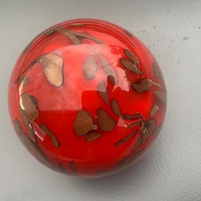 Mid Century Modern Art Glass Paperweight
