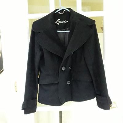 Guess Black wool mix Short Coat