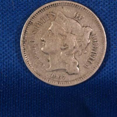 1867  111 Cent Coin